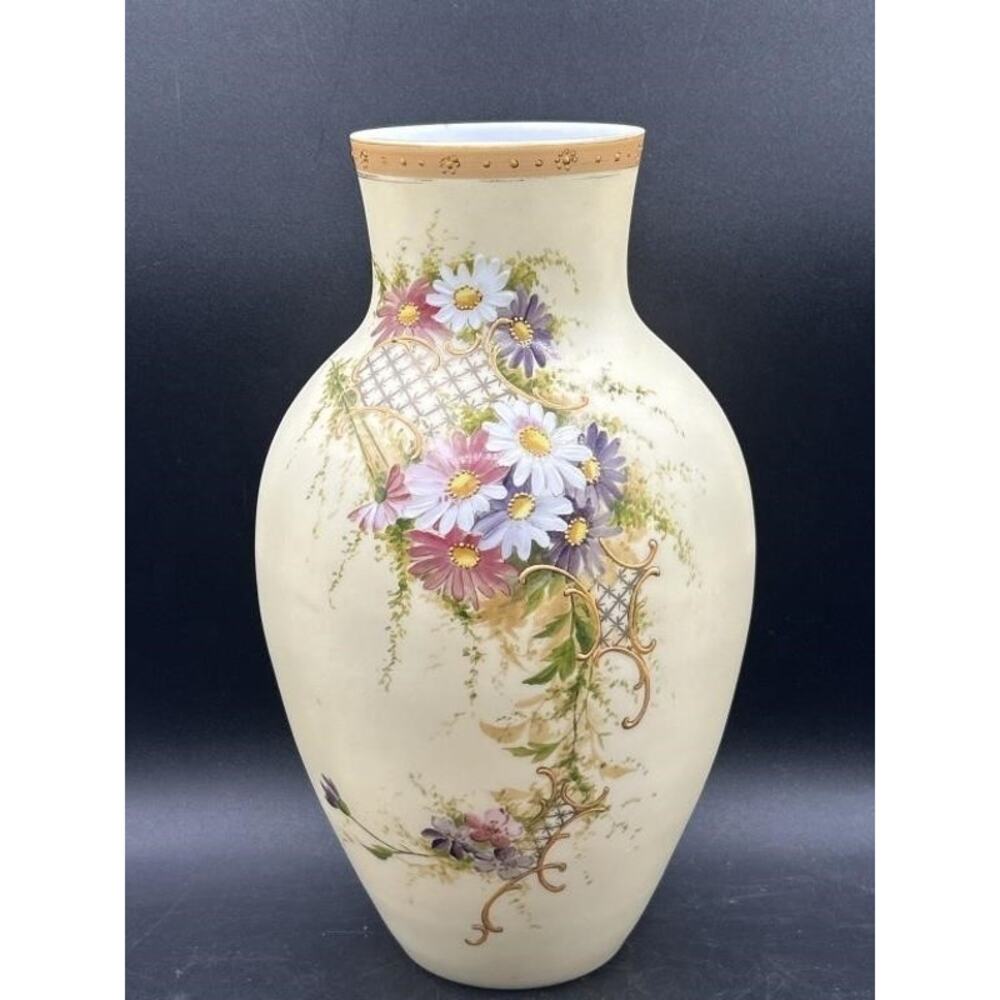 Works Superior Austria Porcelain Vase – Hand-Painted Florals & Gold Trim, 11.5″